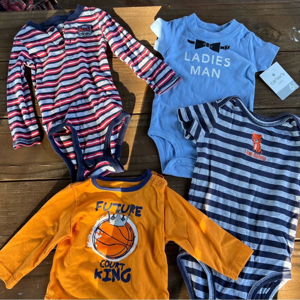 Baby boy onesie / shirt bundle. Sizes 3, 6, 18, 24 month